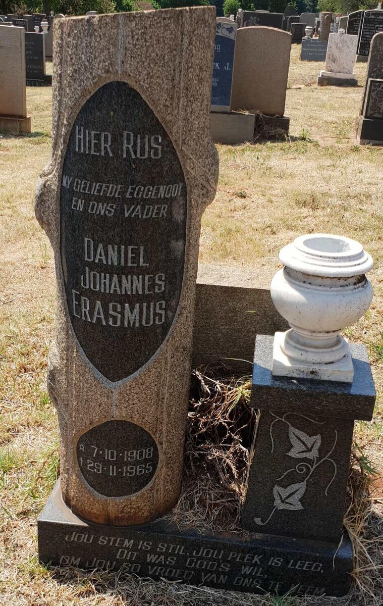 ERASMUS Daniel Johannes 1908-1965