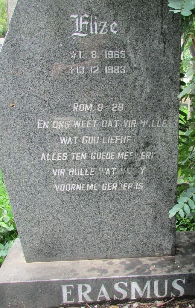 ERASMUS Elize 1965-1983