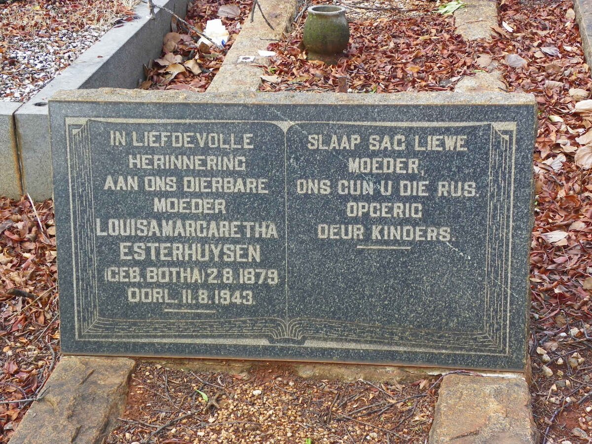 ESTERHUYSEN Louisa Margaretha nee BOTHA 1879-1943