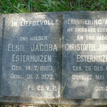 ESTERHUIZEN Christoffel Johannes 1882-1955 &amp; Elsie Jacoba 1883-1972