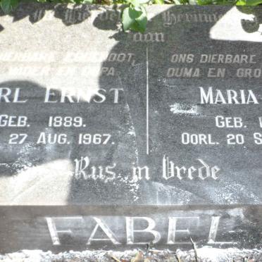 FABEL  Carl Ernst 1889-1967 &amp; Maria G.M. 1894-1974