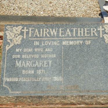 FAIRWEATHER Margaret 1871-1955