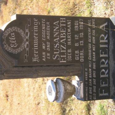 FERREIRA Susanna Elizabeth nee HARTMAN 1901-1967