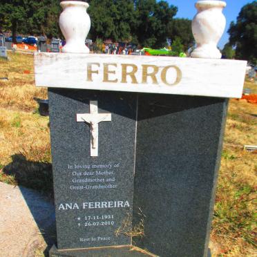 FERRO Ana Ferreira 1931-2010