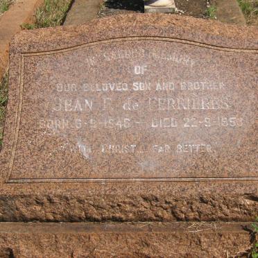 FERRIERES Jean F., de 1946-1953