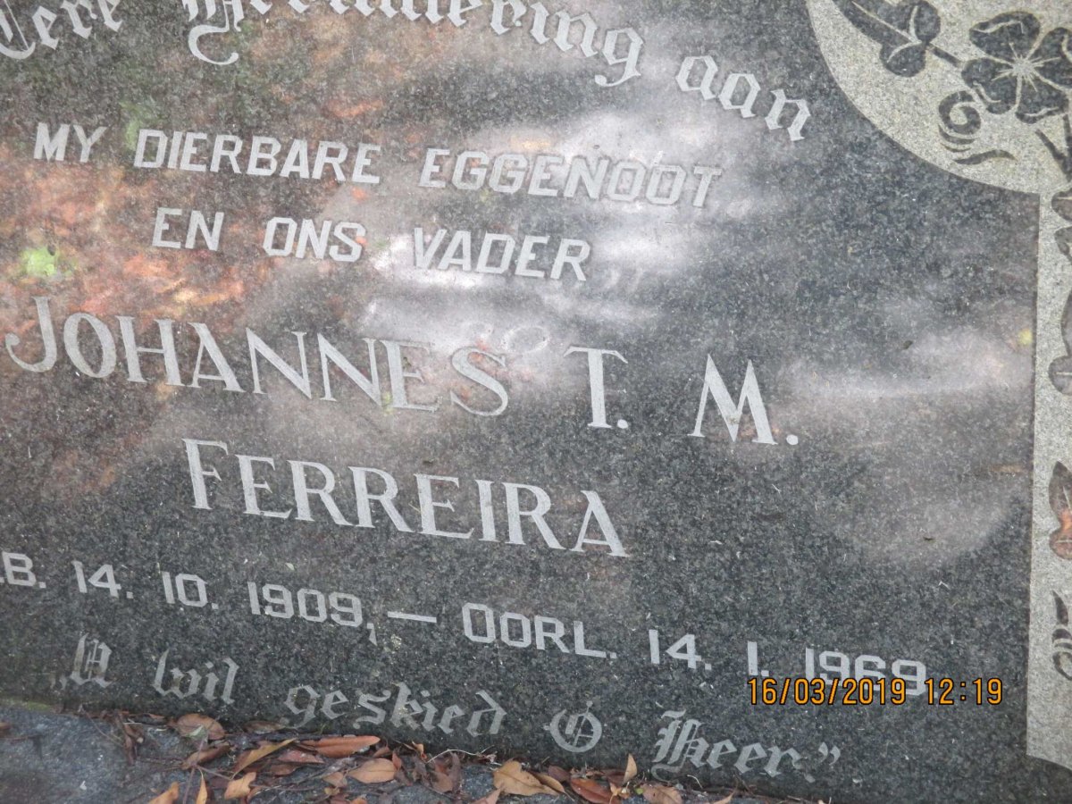 FERREIRA Johannes T.M. 1909-1969