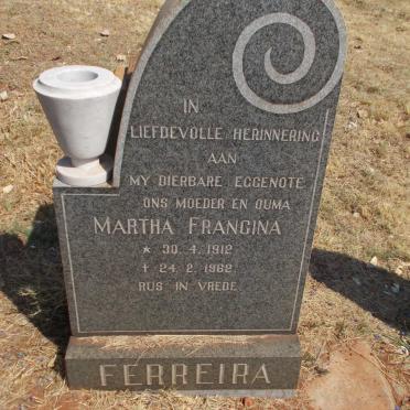 FERREIRA Martha Francina 1912-1962
