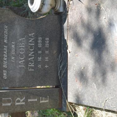FOURIE Jacoba Francina 1899-1968