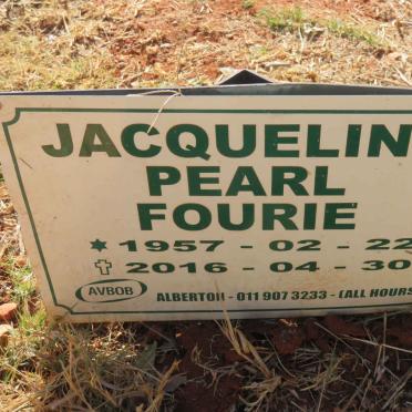 FOURIE Jacqueline Pearl 1957-2016