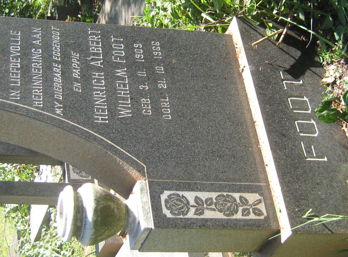 FOOT Heinrich Albert Wilhelm 1909-1966