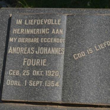 FOURIE Andreas Johannes 1920-1954