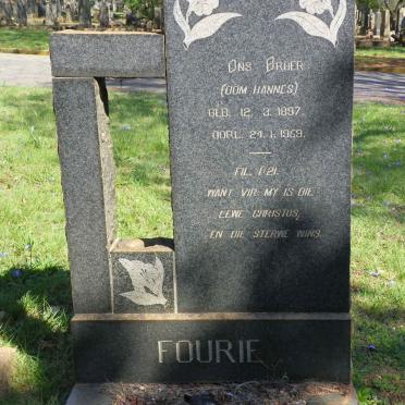 FOURIE Hannes 1897-1959