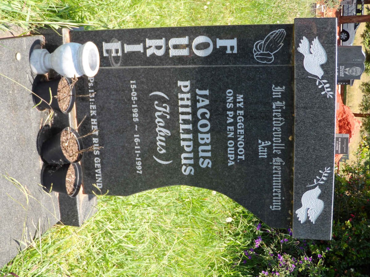 FOURIE Jacobus Phillipus 1925-1997