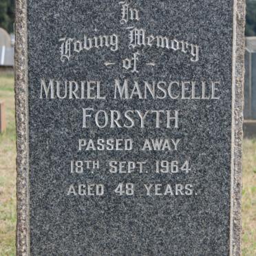 FORSYTH Muriel Manscelle -1964