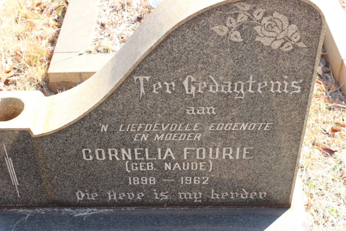 FOURIE Cornelia nee NAUDE 1898-1962