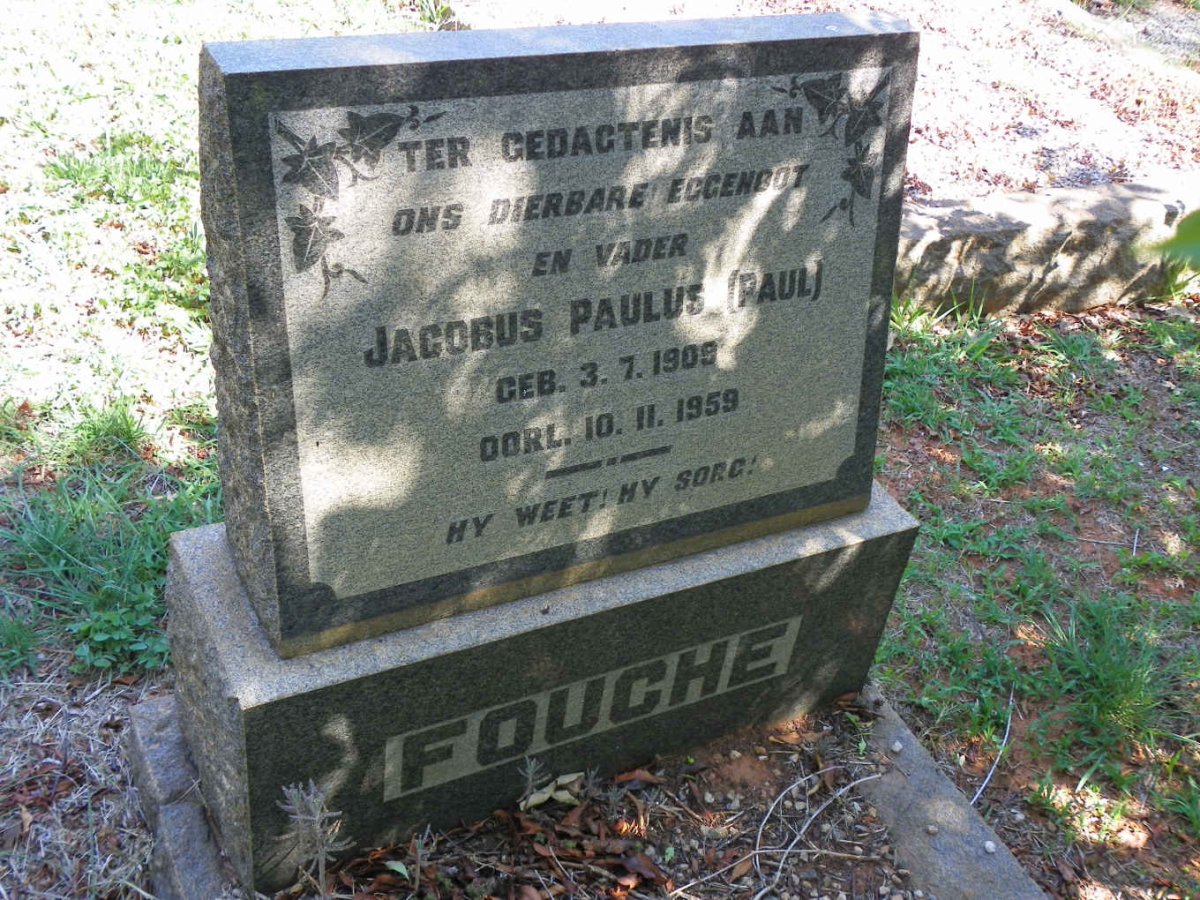 FOUCHE Jacobus Paulus 1909-1959