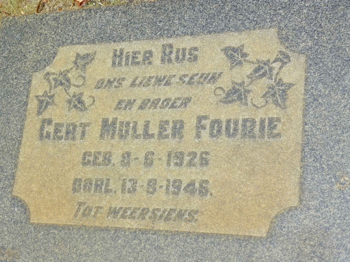 FOURIE Gert Muller 1926-1946