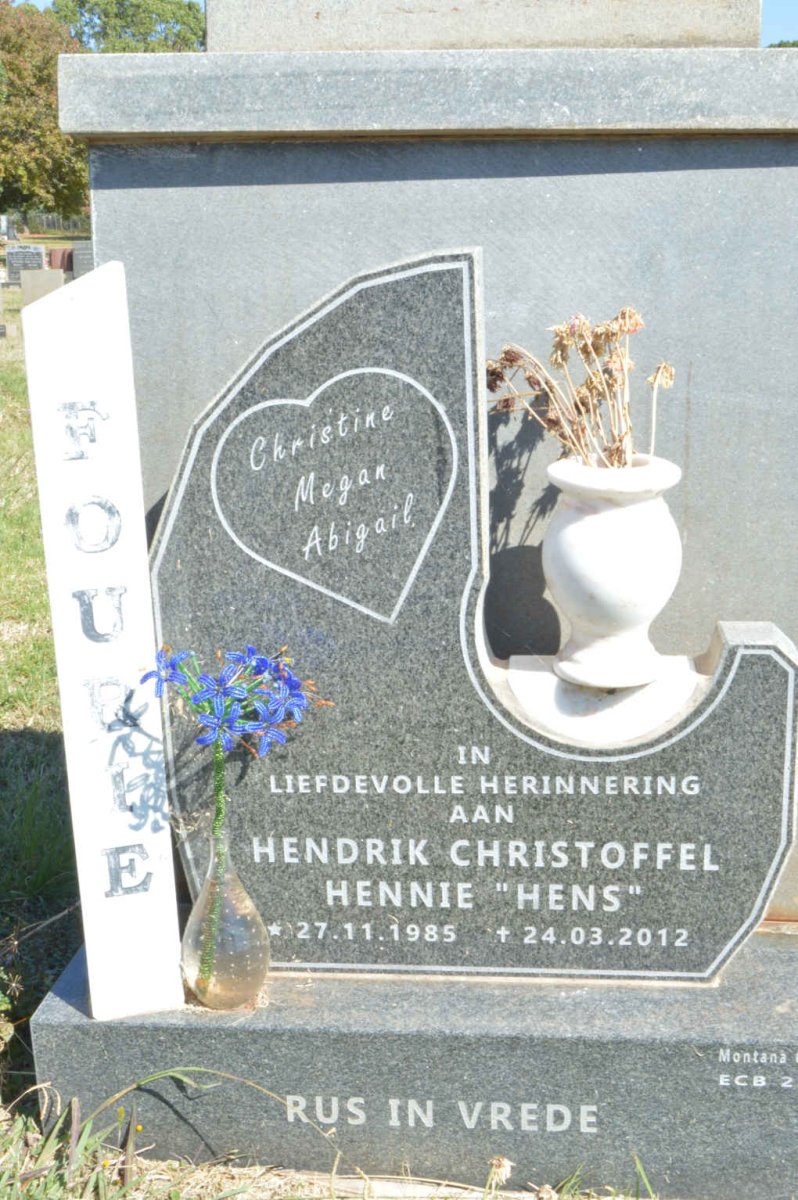 FOURIE Hendrik Christoffel Hennie 1985-2012