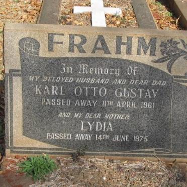 FRAHM Karl Otto Gustav -1961 &amp; Lydia -1975