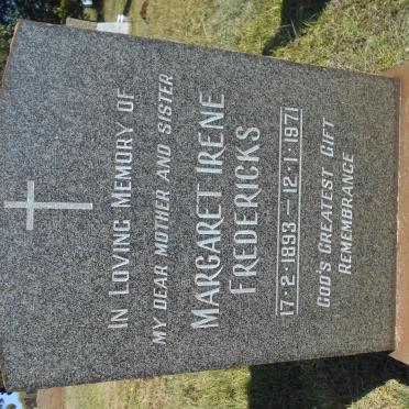 FREDERICKS Margaret Irene 1893-1971