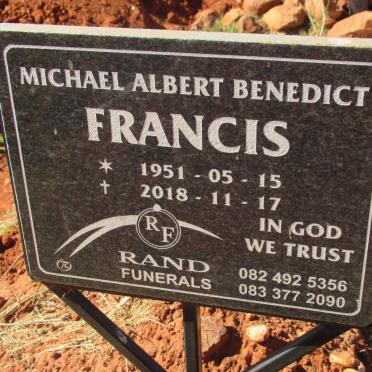 FRANCIS Michael Albert Benedict 1951-2018