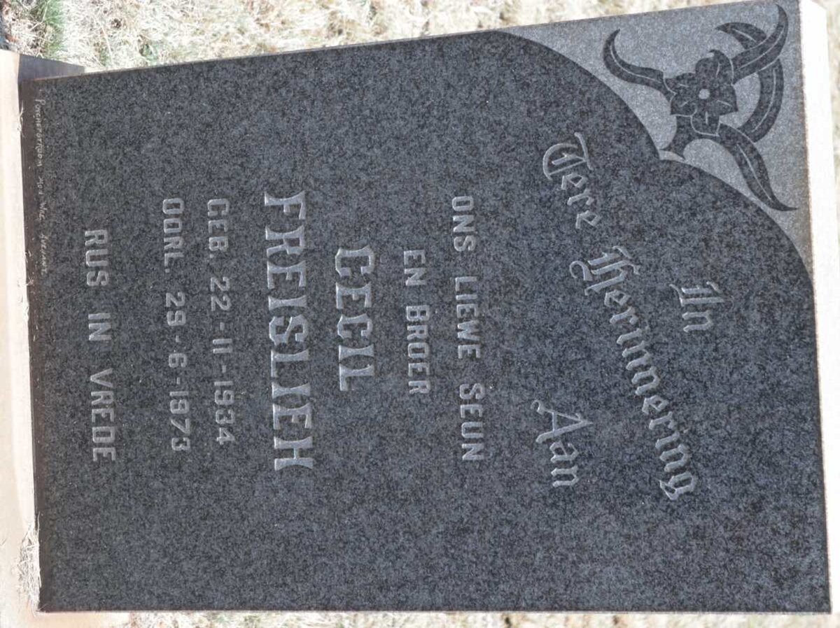 FREISLIEH Cecil 1934-1973