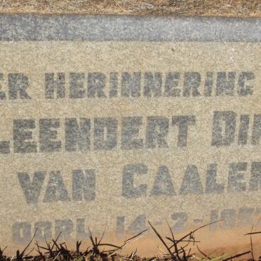 GAALEN Leendert Dirk, van -1957