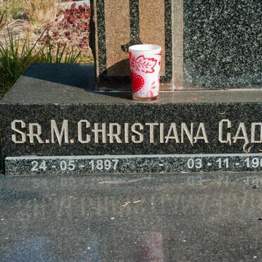 GADEK M. Christiana 1897-1963