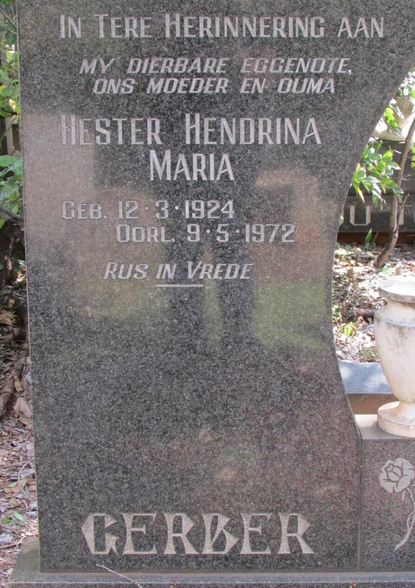 GERBER Hester Hendrina Maria 1924-1972