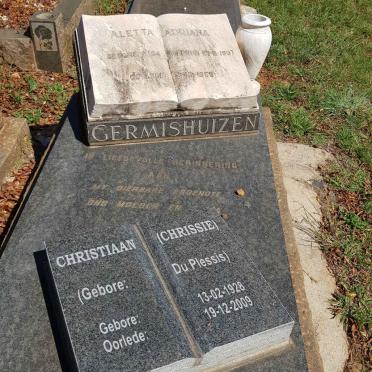 GERMISHUIZEN Aletta Adriana nee DU PLESSIS 1907-1959 :: GERMISHUIZEN Christiaan nee DU PLESSIS 1928-2009