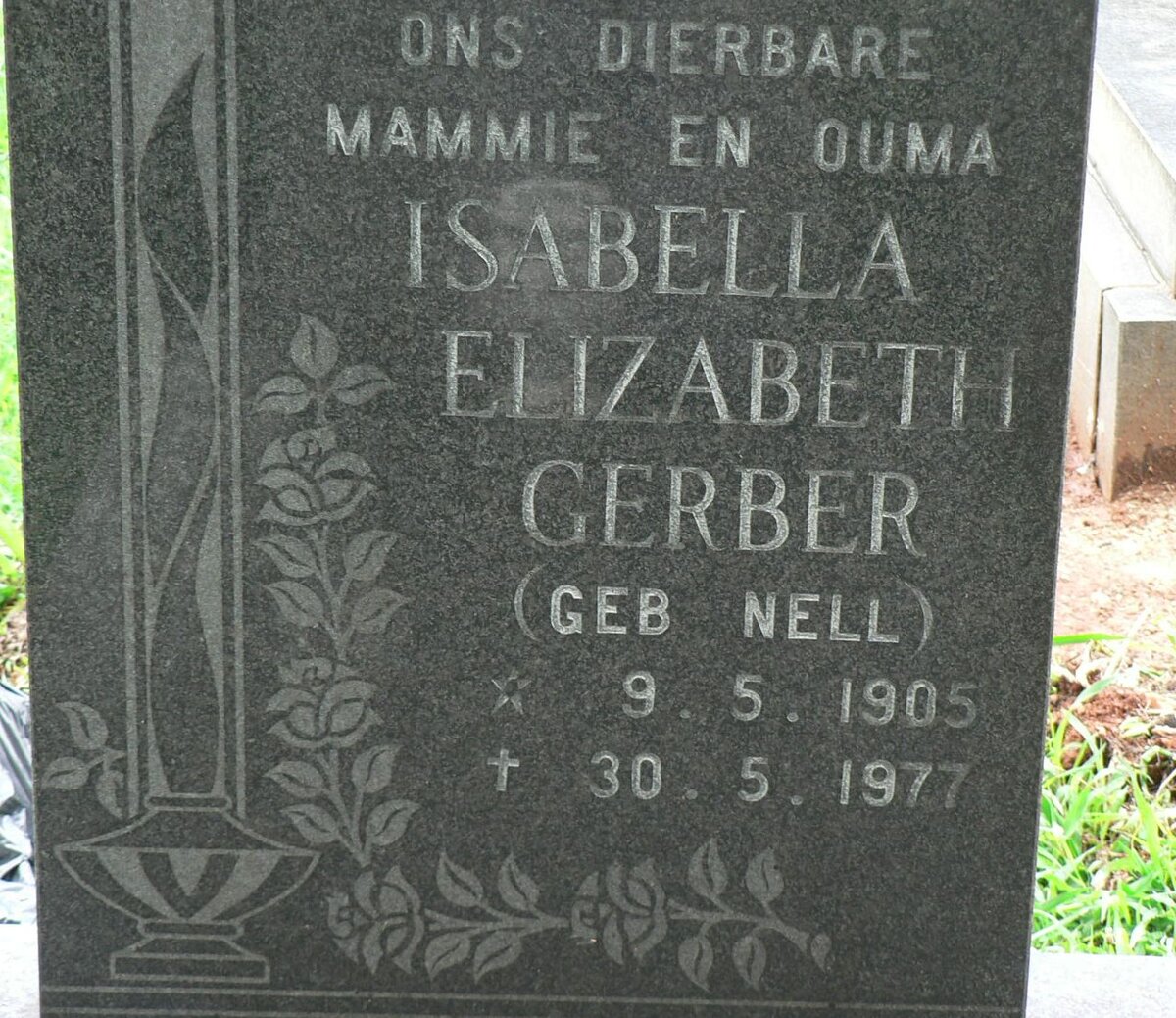 GERBER Isabella Elizabeth nee NELL 1905-1977