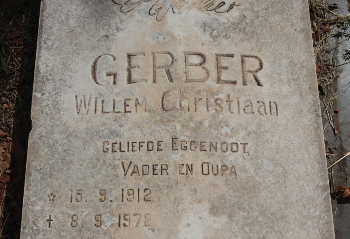 GERBER Willem Christiaan 1912-1972