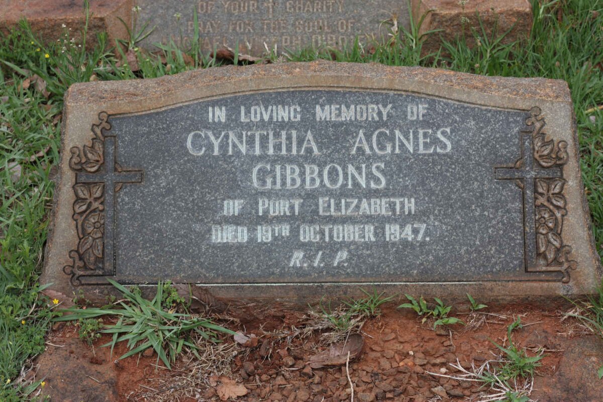 GIBBONS Cynthia Agnes -1947