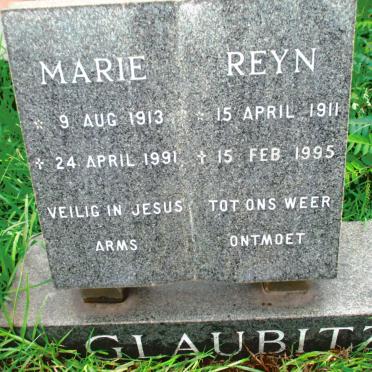 GLAUBITZ Reyn 1911-1995 &amp; Marie 1913-1991