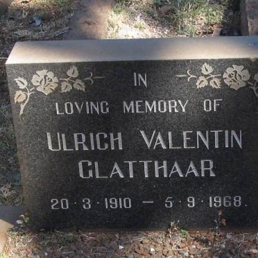 GLATTHAAR Ulrich Valentin 1910-1968