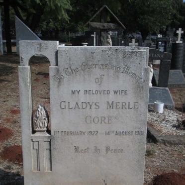 GORE Gladys Merle 1922-1961