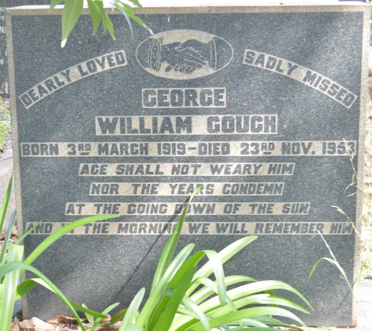GOUGH George William 1919-1953
