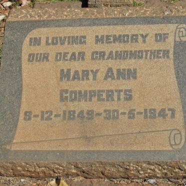 GOMPERTS Mary Ann 1849-1947