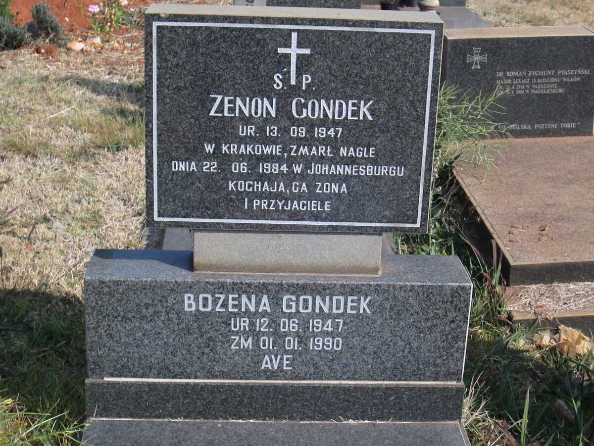 GONDEK Zenon 1947-1984 &amp; Bozena 1947-1990