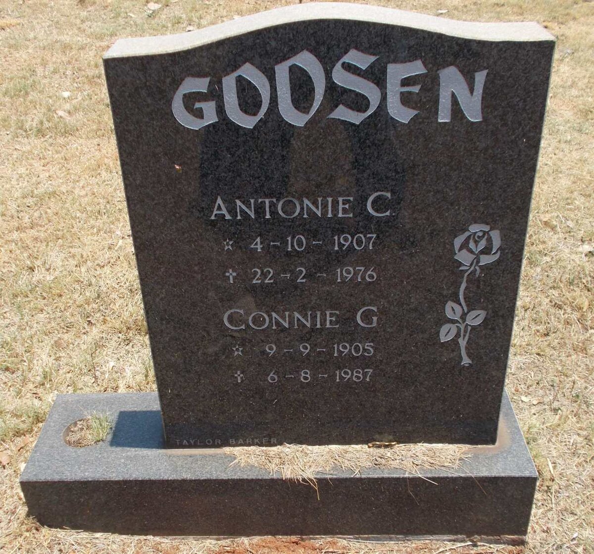GOOSEN Antonie C. 1907-1976 &amp; Connie G. 1905-1987