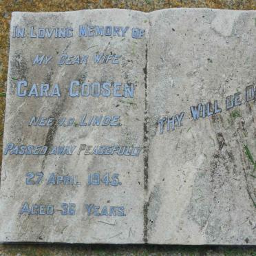 GOOSEN Cara nee V.D. LINDE -1945