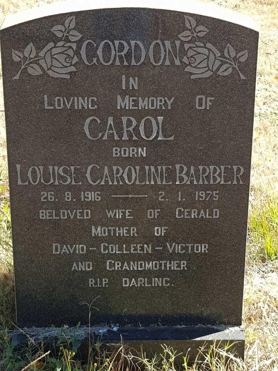 GORDON Louise Caroline nee BARBER 1916-1975