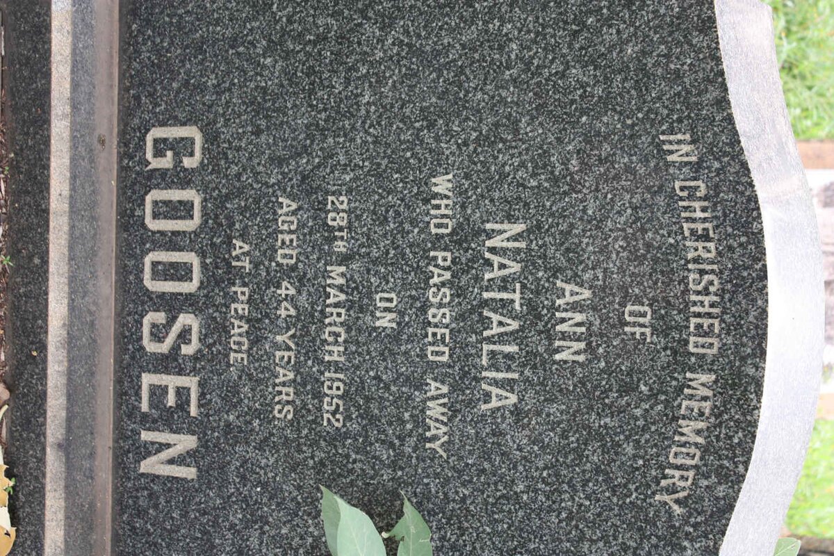 GOOSEN Ann Natalia -1952