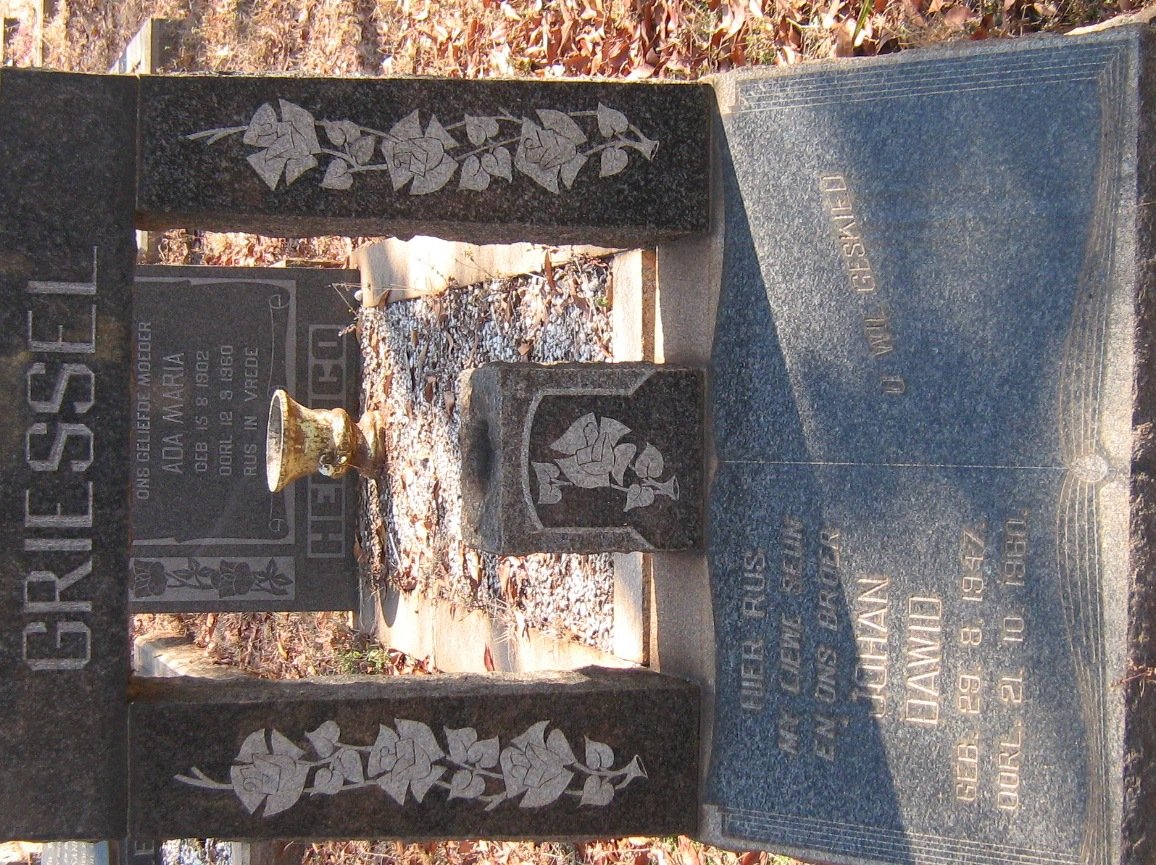 GRIESSEL Johan Dawid 1947-1960