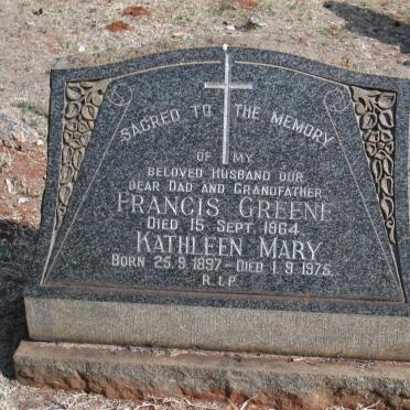GREENE Francis -1964 &amp; Kathleen Mary 1897-1975