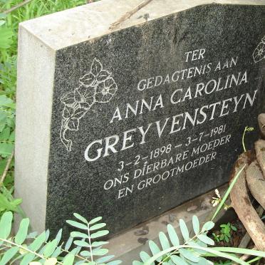 GREYVENSTEYN Anna Carolina 1898-1981