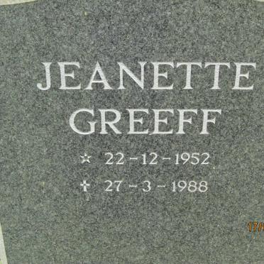 GREEFF Jeanette 1952-1988