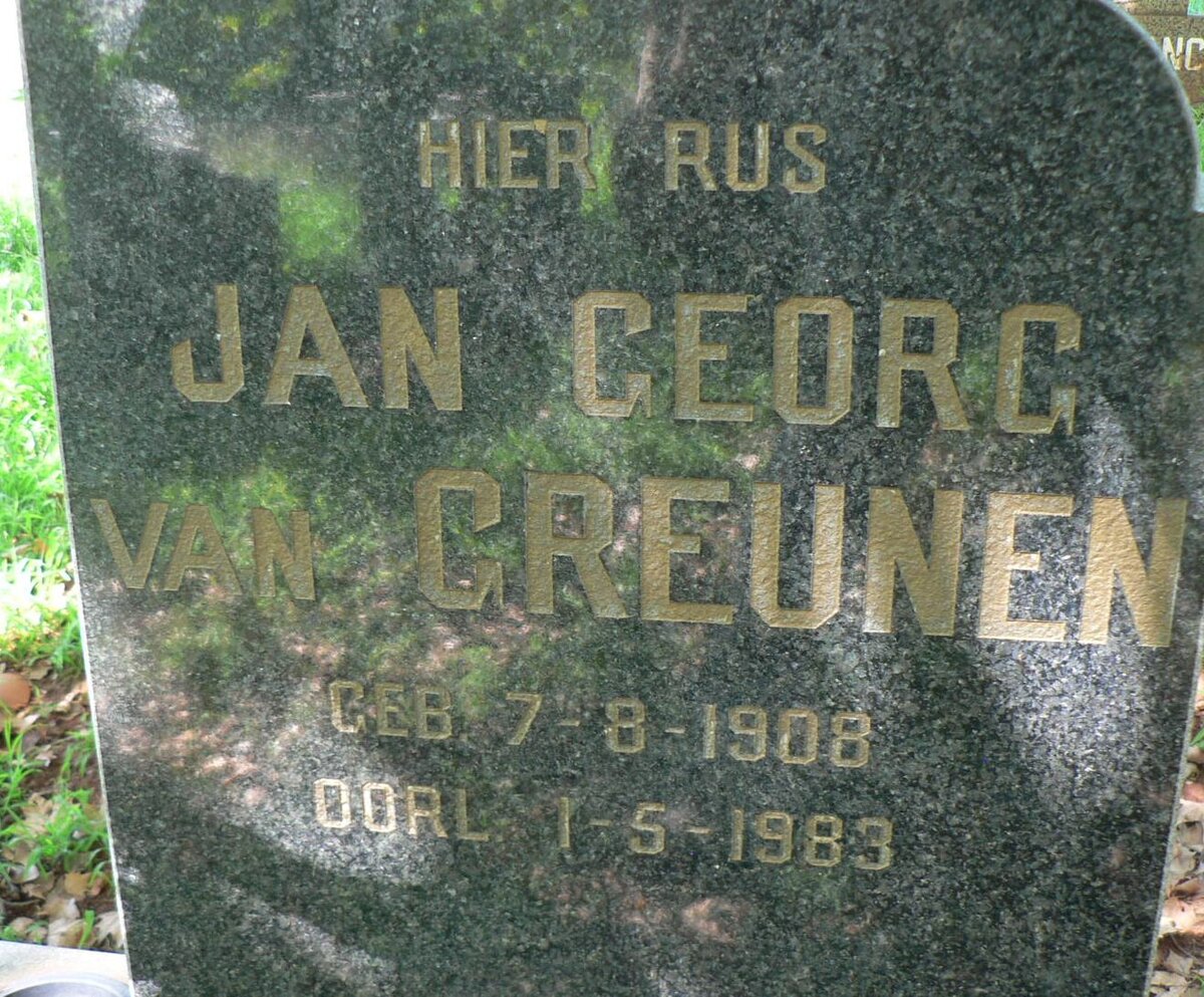 GREUNEN Jan Georg, van 1908-1983