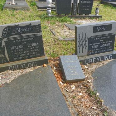 GREYLING Gert Jacobus 1924-1997 &amp; Helena Levinia 1929-1987