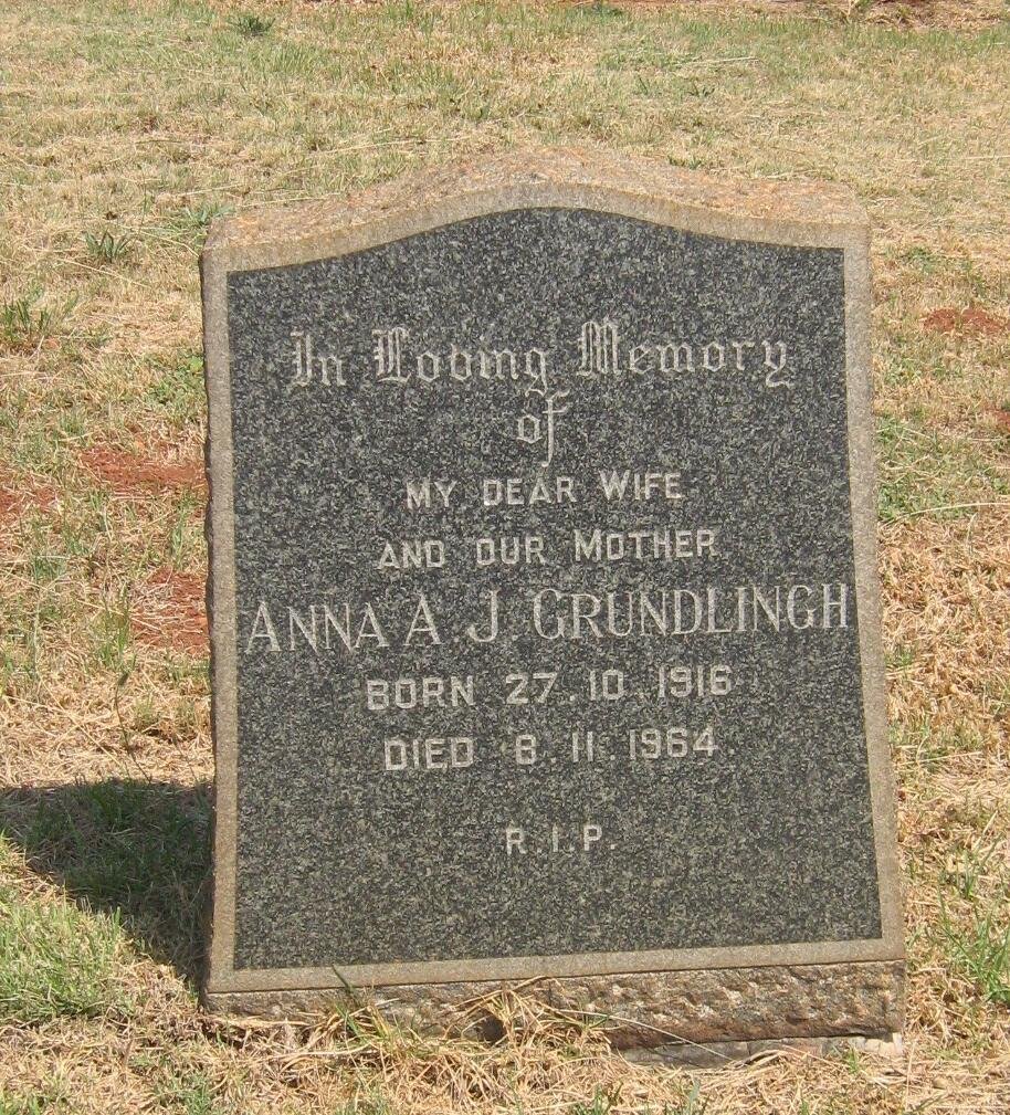 GRUNDLINGH Anna A.J. 1916-1964